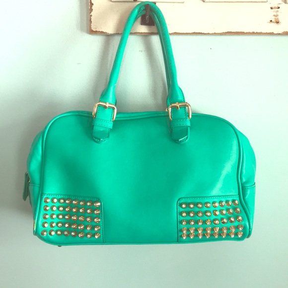 Handbags - Aqua/teal studded boutique purse